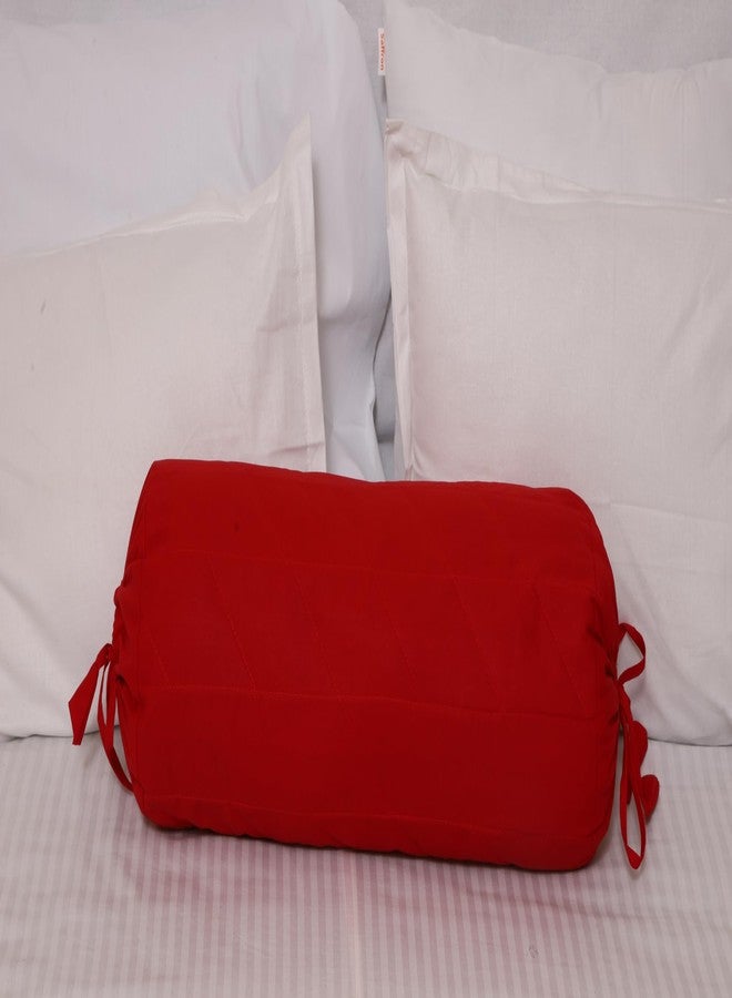 Saffron Bolster removable cover cotton (Burgundy, 6" x 16" (15cm x 40 cm)) - Image 2