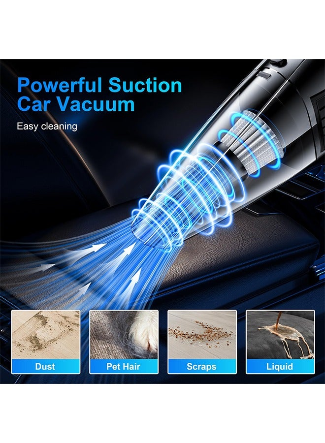 Generic Wireless Portable Car Vacuum Cleaner, Car Vacuum and Accessories, High Power 5000Pa, Handheld Mini Vacuum Cleaner with, Deep Detailing Cleaning Kit of Car Interior, Suitable for car, home, outdoor, etc - Image 3