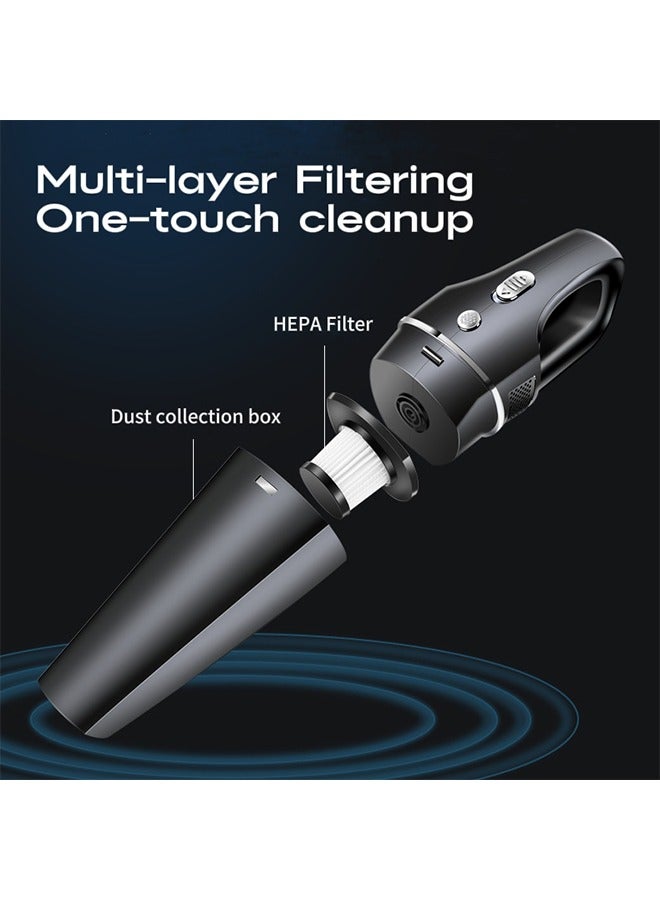 Generic Wireless Portable Car Vacuum Cleaner, Car Vacuum and Accessories, High Power 5000Pa, Handheld Mini Vacuum Cleaner with, Deep Detailing Cleaning Kit of Car Interior, Suitable for car, home, outdoor, etc - Image 4