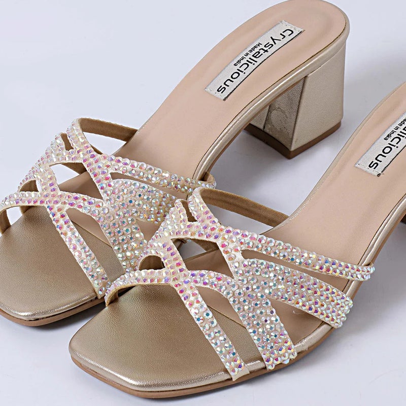 Crystalicious Asin 2.0 Handcarfted Block Heel 2.5 Inches Round Toe High Heel for for Party, Casual, Work, Date, Cocktail, Nightclub - Image 3