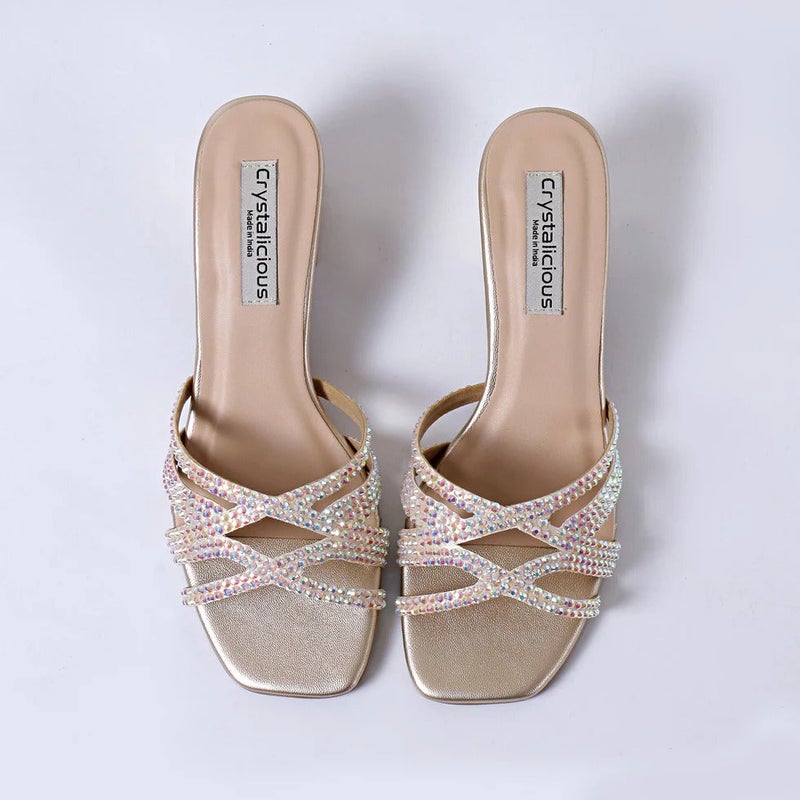 Crystalicious Asin 2.0 Handcarfted Block Heel 2.5 Inches Round Toe High Heel for for Party, Casual, Work, Date, Cocktail, Nightclub - Image 2