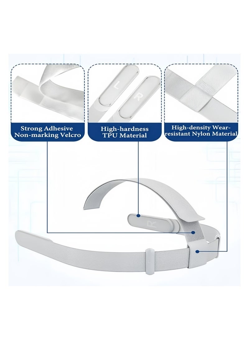 For Oculus/Meta Quest2 Adjustable Head Strap Replacement + VR Controller Thumb Grip Caps Kit - Image 3