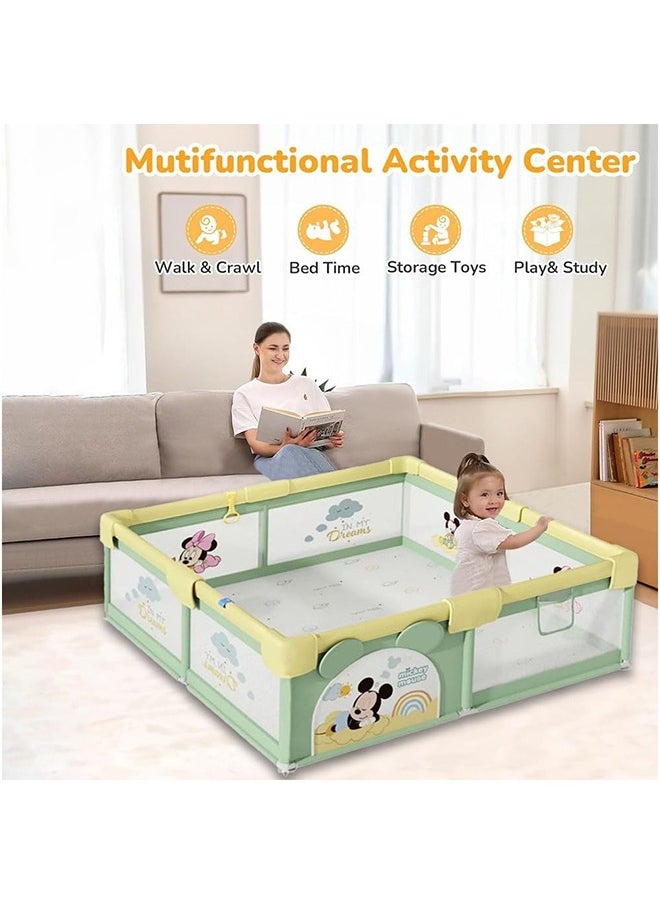0TO1 TECH Baby Playpen 200x180cm Extra Large Play Yard with Gate Sturdy Safety Baby Fence  - Image 2