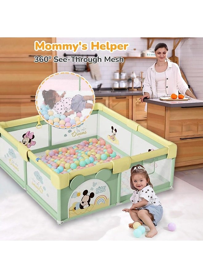 0TO1 TECH Baby Playpen 200x180cm Extra Large Play Yard with Gate Sturdy Safety Baby Fence  - Image 3