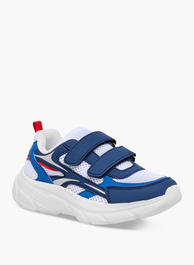 LBL by Shoexpress Boys Panelled Sneakers with Hook and Loop Closure - Image 1