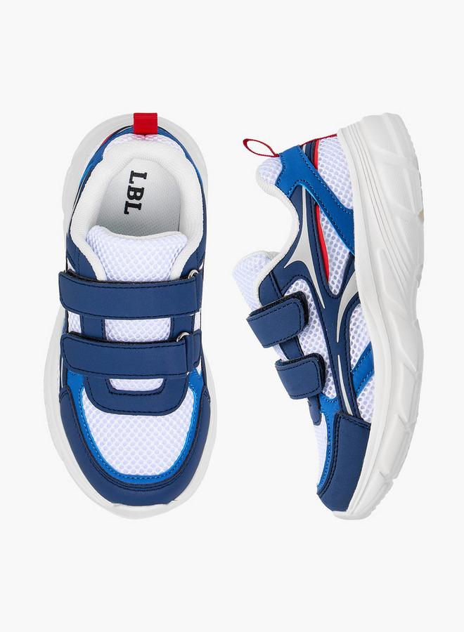 LBL by Shoexpress Boys Panelled Sneakers with Hook and Loop Closure - Image 2