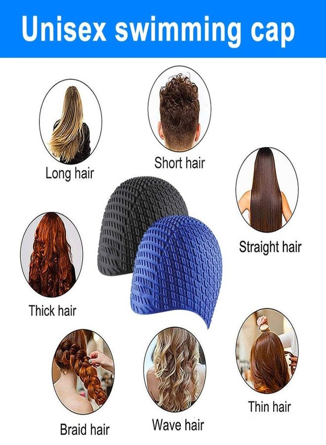 First Lens Squre Swimming Cap for Men & Women Unisex boy & Girls Silicone, Long Hair, Short Hair Easy fit - Purple - Image 4