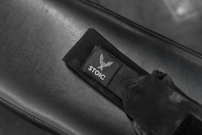 Stoic Wrist Wraps weightlifting, powerlifting, cross training, bodybuilding with thumb loop. Professional grade for gym workout, men and women weight lifting and strength training by Stoic - Black 36 Inch - Image 2