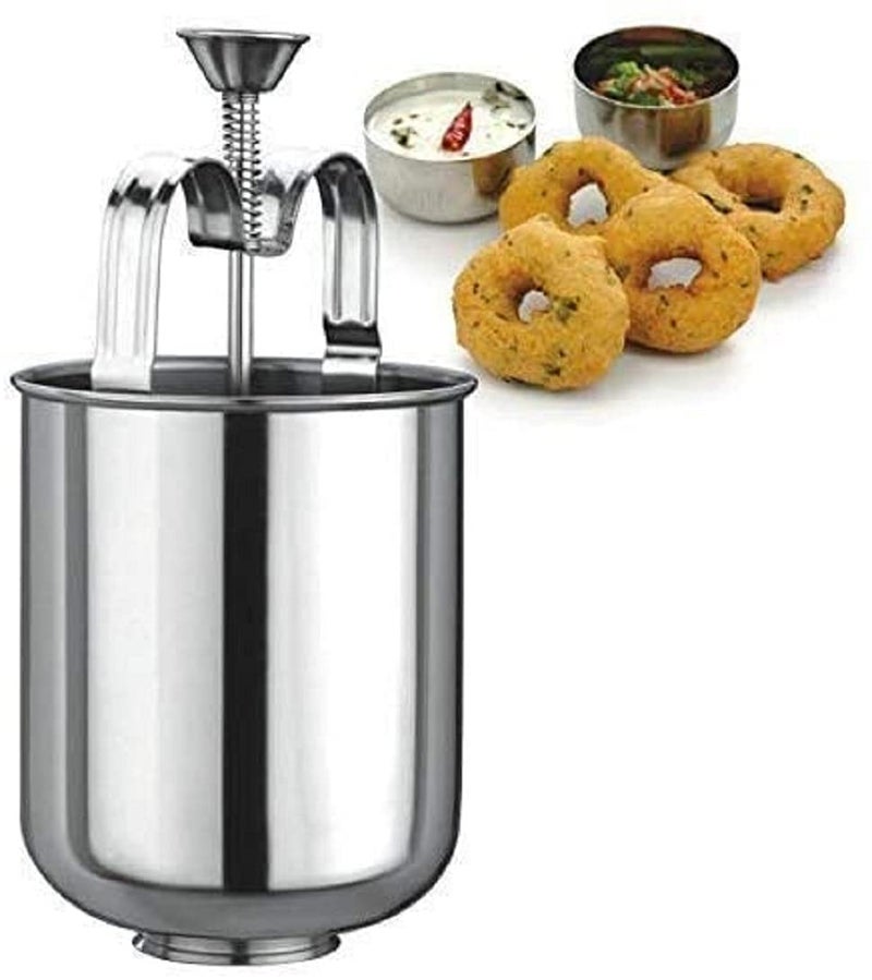 Yours STORE Stainless Steel Mendu, Medu Vada Maker Machine with Stand for