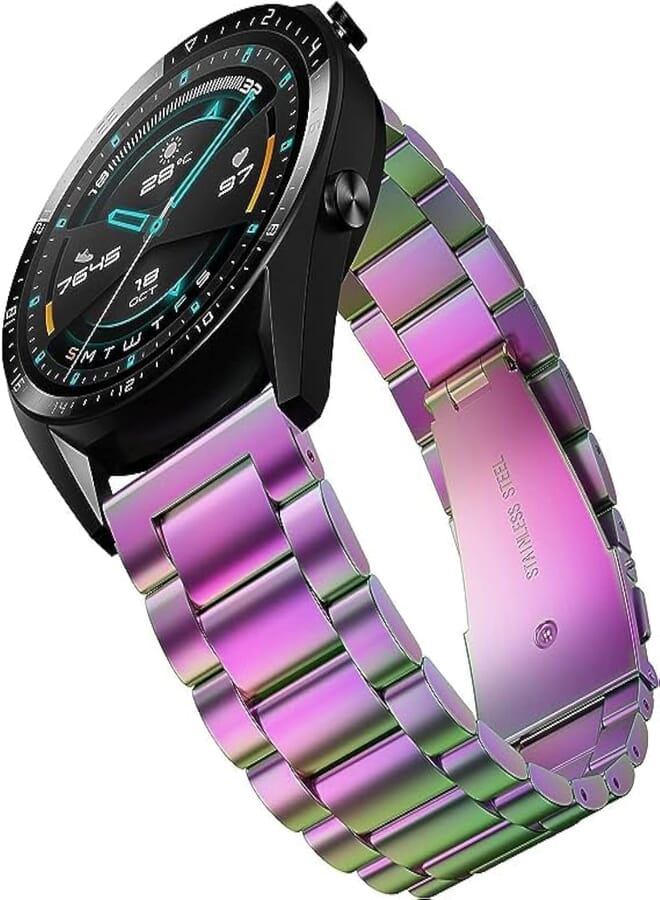 Next Next store Compatible with Galaxy Watch Band 46mm - 22mm Rugged and Rustproof Metal Replacement Strap for Samsung Gear S3 Frontier/Classic/Huawei Watch GT2 46mm - Women Men