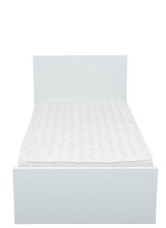 AFT Elegant Single Bed Frame with MDF Construction - White Finish, 197 cm Length x 95 cm Width, High Headboard Design for Comfort and Durability. White (ARFAN)  - Image 2