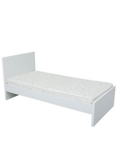 AFT Elegant Single Bed Frame with MDF Construction - White Finish, 197 cm Length x 95 cm Width, High Headboard Design for Comfort and Durability. White (ARFAN)  - Image 4