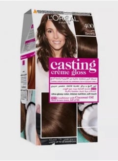 loreal paris L'Oréal Paris Excellence Creme Hair Color, Ammonia-Free, with Coconut Oil, 400 Brown 