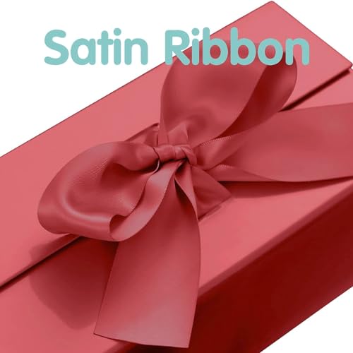 Aakriti Maroon Foldable Rakhi Gift Box Empty Gift Box with Satin Ribbon, Multipurpose Hamper Box Holds upto 5 kg Reuse Gift Boxes for Gift Packing (Medium 24 x 17 x 10 cm, Maroon Matte Finish 3Pcs) - Image 5