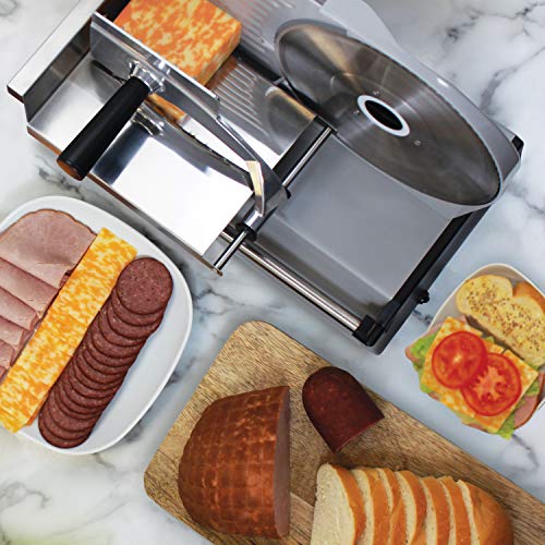 NESCO Stainless Steel Food Slicer Adjustable Thickness, 8.7",Silver - Image 2