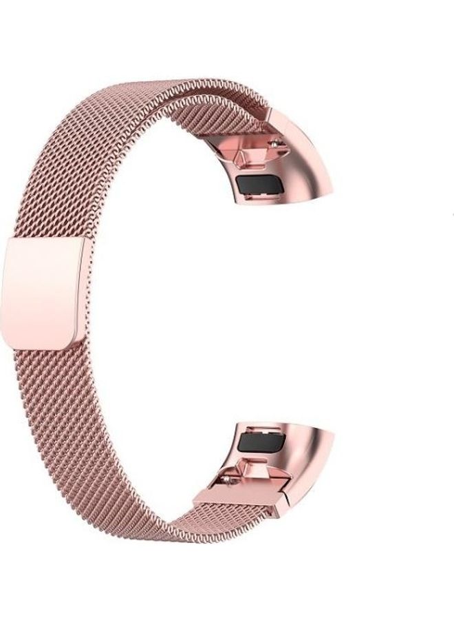Loquat Milanese Strap For Huawei Band 3 And 4 Pro Rose Pink - Image 2