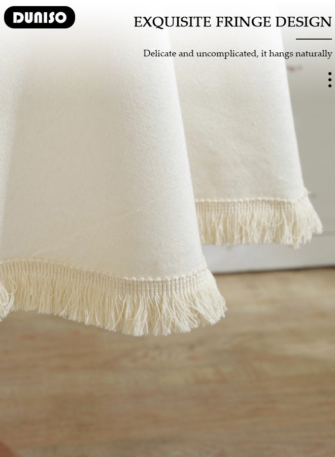 DUNISO أغطية طاولات دائرية من بوليستر، أقمشة طاولات قابلة للغسل، أغطية طاولات لغرفة الطعام، المطعم، الحفلات والمطبخ 120 سم - Image 5