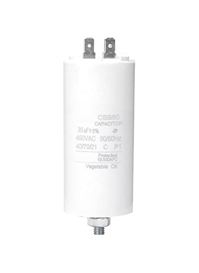 Generic CBB60 450V 35uF Motor Start Run Capacitor for Washing Machine with Screw and Nut, Thin Film High Conductivity Capacitor and Lightweight Portable Capacitor  - Image 1