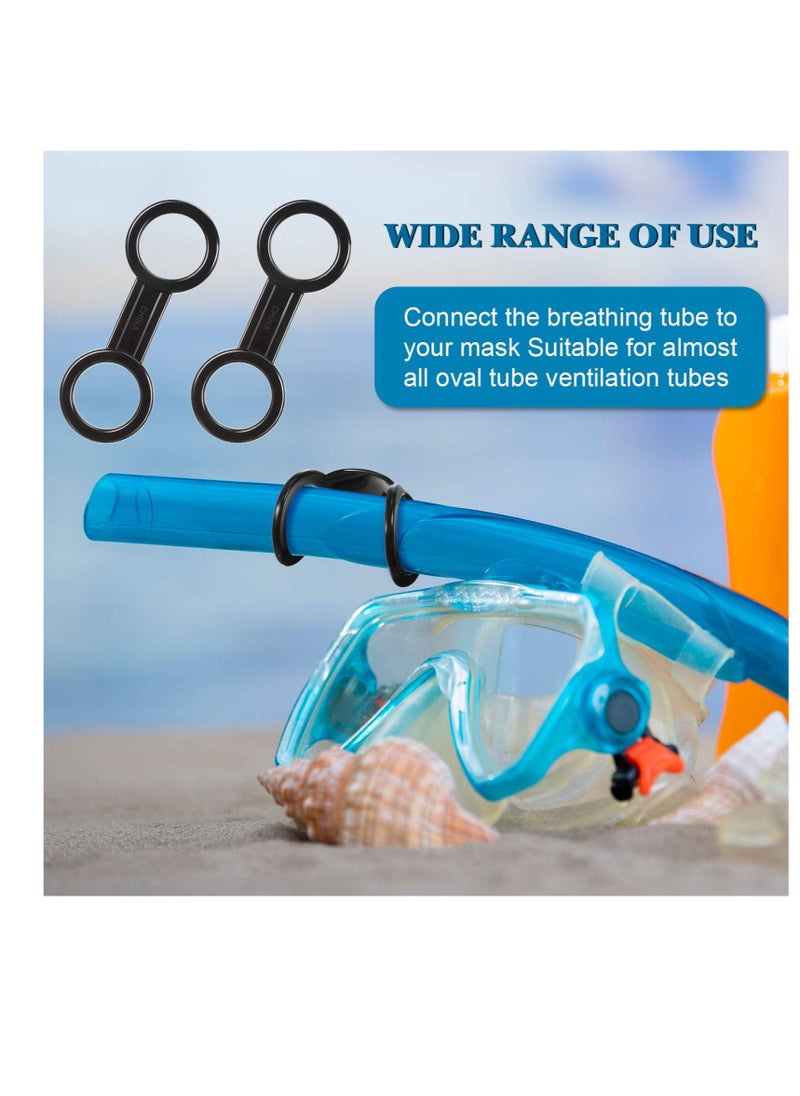 Excefore - Silicone Snorkel Strap Keeper, Dive Lock Kit, 12 Pcs Dive Universal Plastic Clip, Snorkel Mask Strap Keeper Tube Holder, Attachment Gear Spare Part Accessories - Image 1