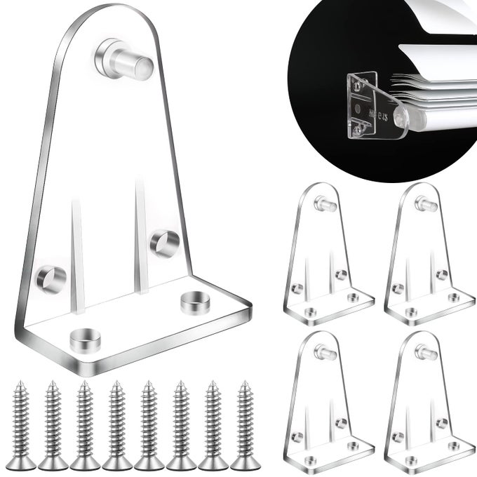 2 INCH 4PCS BLINDS HOLD DOWN BRACKETS CLEAR PLASTIC DOOR BLINDS BOTTOM BRACKET BLIND BOTTOM RAIL HOLD CLIPS FOR HORIZONTAL BLINDS SHADES WINDOWS DOORS