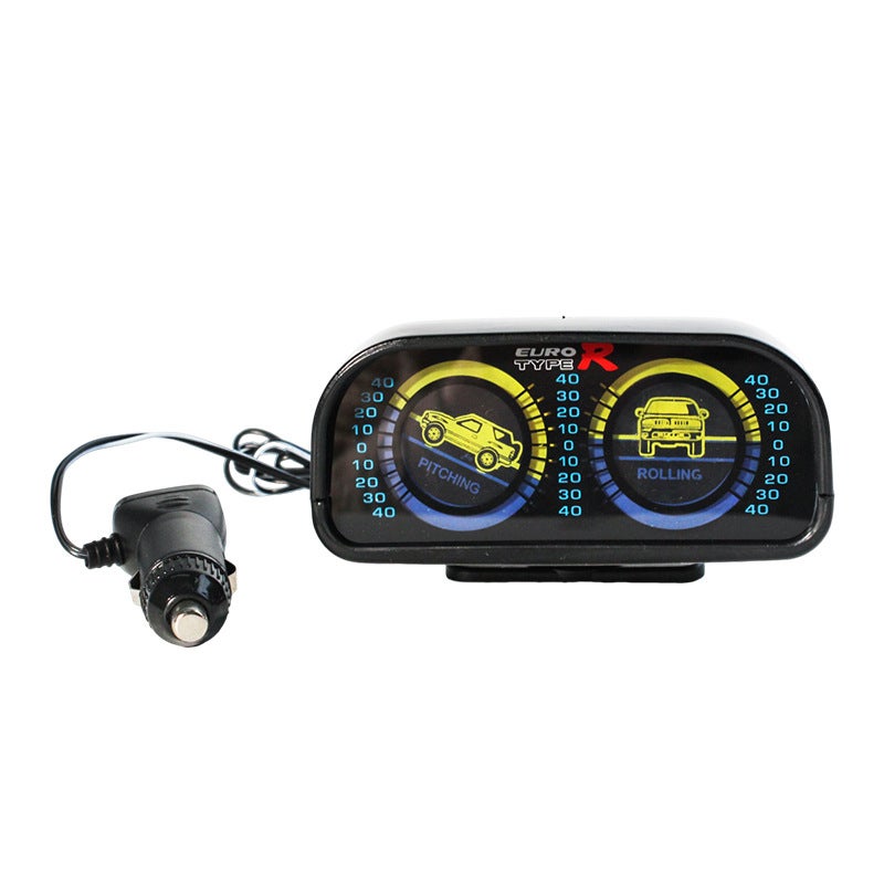 Generic Off-Road Car Inclinometer with Light Adjustable Angle TR-9601 Black