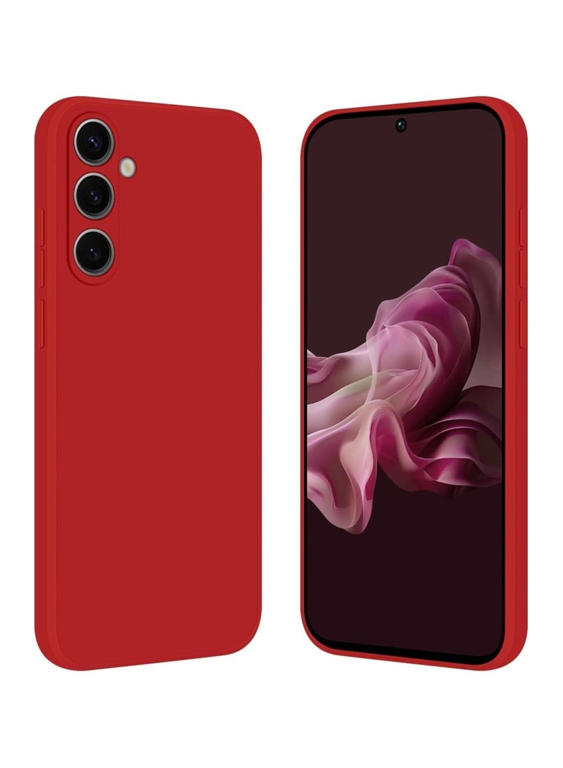 Denx Silicone Case for Samsung Galaxy A55 5G, Soft Silicone Slim Case Light weight, Shockproof Cover, Anti fingerprint Case, Designed For Samsung Galaxy A55 5G (Red) - Image 1