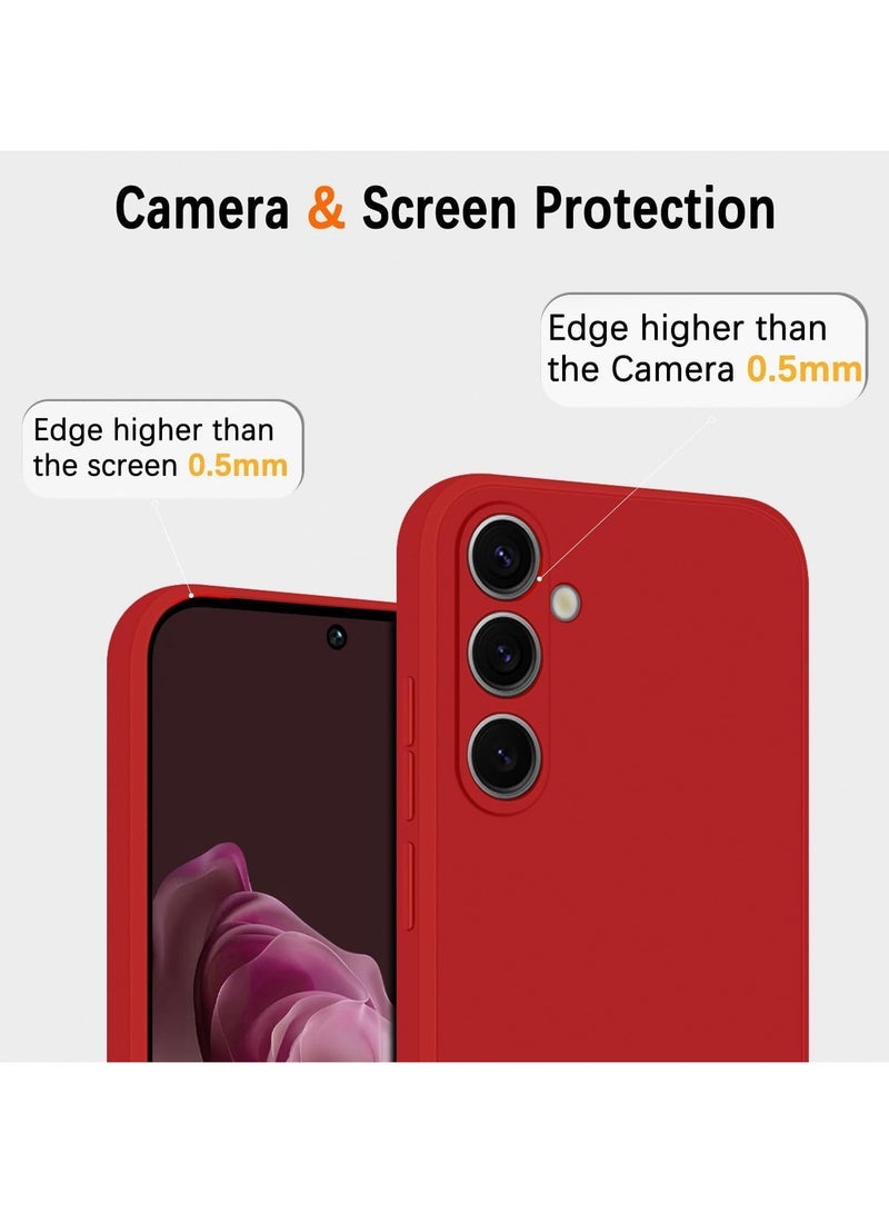 Denx Silicone Case for Samsung Galaxy A55 5G, Soft Silicone Slim Case Light weight, Shockproof Cover, Anti fingerprint Case, Designed For Samsung Galaxy A55 5G (Red) - Image 3