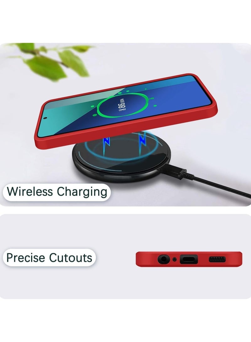 Denx Silicone Case for Samsung Galaxy A55 5G, Soft Silicone Slim Case Light weight, Shockproof Cover, Anti fingerprint Case, Designed For Samsung Galaxy A55 5G (Red) - Image 5