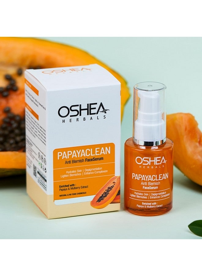 OSHEA Herbals Papayaclean Anti Blemish Serum For All Skin Types | Lightens Blemishes & Hydrates Skin With Deep Cleansing | Enriched With Papaya, Pea Extract & Mulberry Extract 30Ml (Pack Of 2) - Image 2