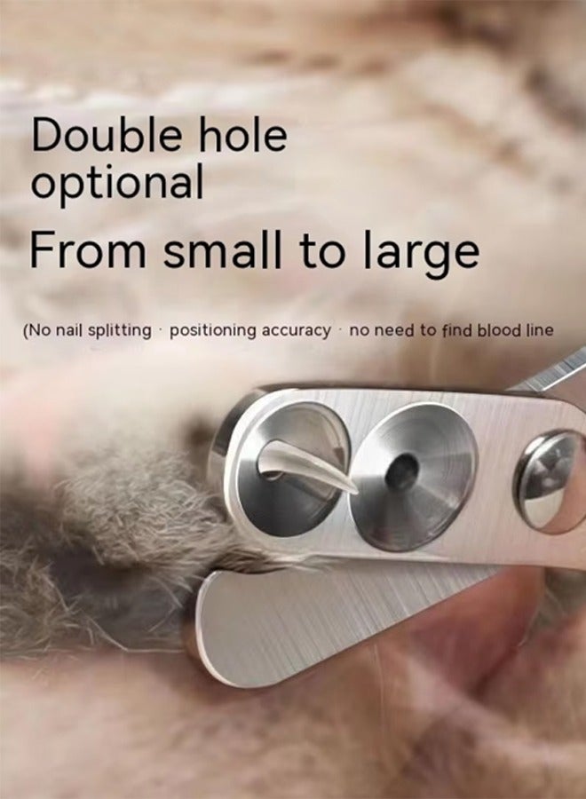 Pet nail clippers with round cutouts red to avoid over-trimming suitable for beginners cat and dog nail trimmer - Image 2