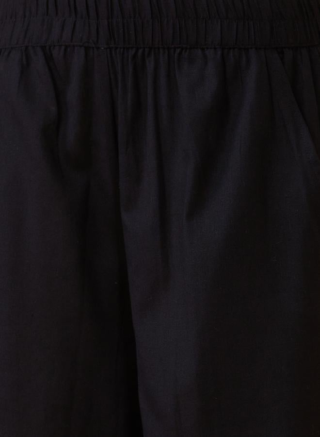 جلو باص بنطال بالازو عرقي واسع بتصميم حافة شيفلي - Image 5