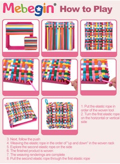 MEBEGIN Complete Weaving Loom Kit with 8 Colors of Acrylic Yarn Loops and Other Accessaries, Potholder Loops Crafts for Kids and Adults, DIY Unique Crafts for Your Friends and Family, Ideal Gift for Kids Aged 5+  - Image 4