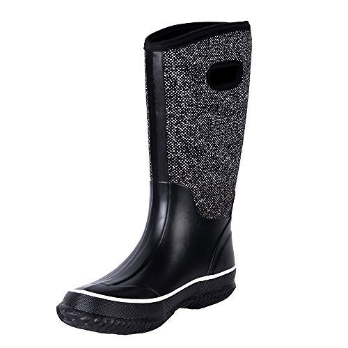 WTW Mid Calf Rain Boots for Women - Waterproof Insulated Neoprene Mud Boots Outdoor Hunting Garden Boots - Image 1