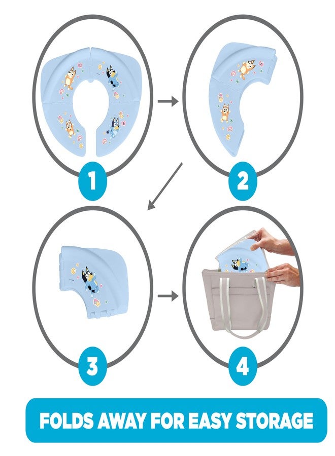 ginsey Bluey 5 Piece Potty Go Kit Training System Includes Soft and Travel Potties, Stickers, Hook, and Storage Bag - Image 3
