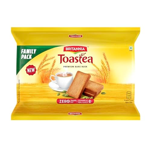 Britannia Rusk Toastea Premium Bake, 668g, Brown - Image 1