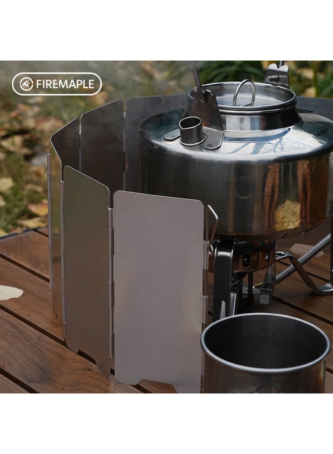 Fire-Maple Fire-maple Aluminum Alloy Portable Stove Windshield, Outdoor Cooking Utensil Folding Windproof Cover, Kitchen Oil-proof Shield 503 - Image 1