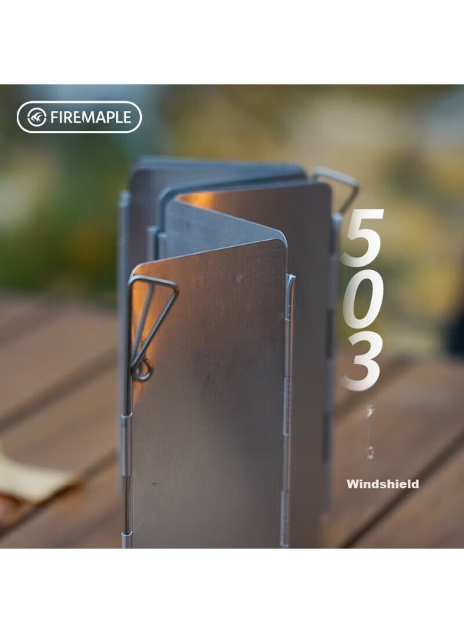Fire-Maple Fire-maple Aluminum Alloy Portable Stove Windshield, Outdoor Cooking Utensil Folding Windproof Cover, Kitchen Oil-proof Shield 503 - Image 2