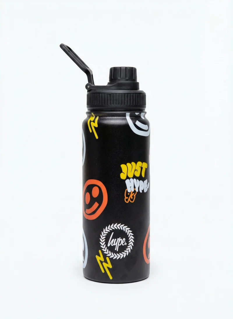 چاست هايب HYPE Water Bottle Black Smiley Icon