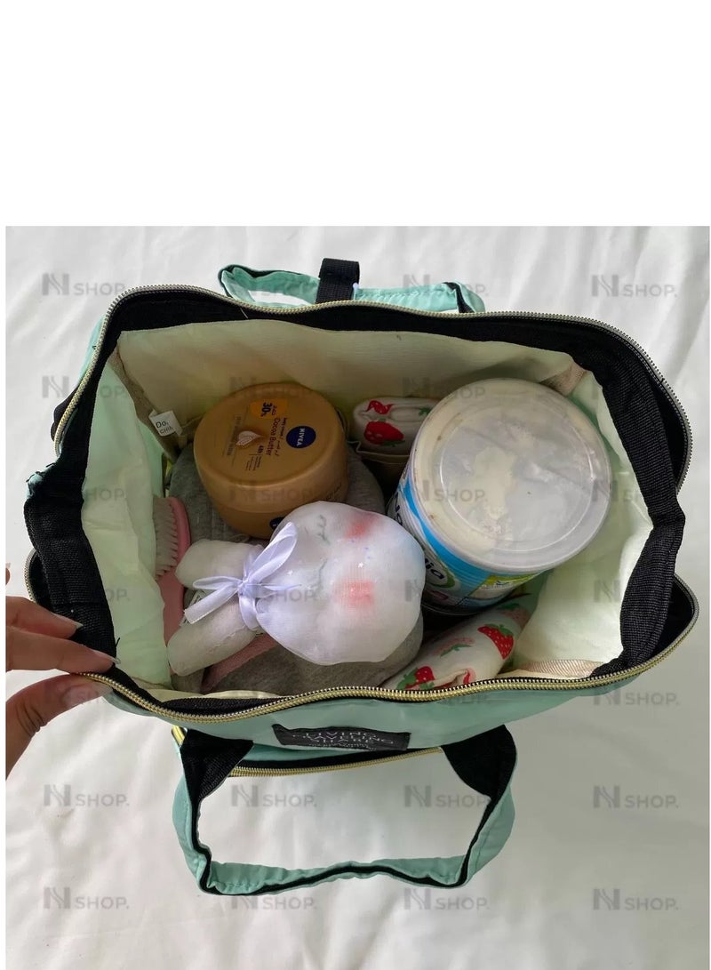 حقيبة حفاضات للأم والطفل متعددة الوظائف باللون البنفسجى - Image 2