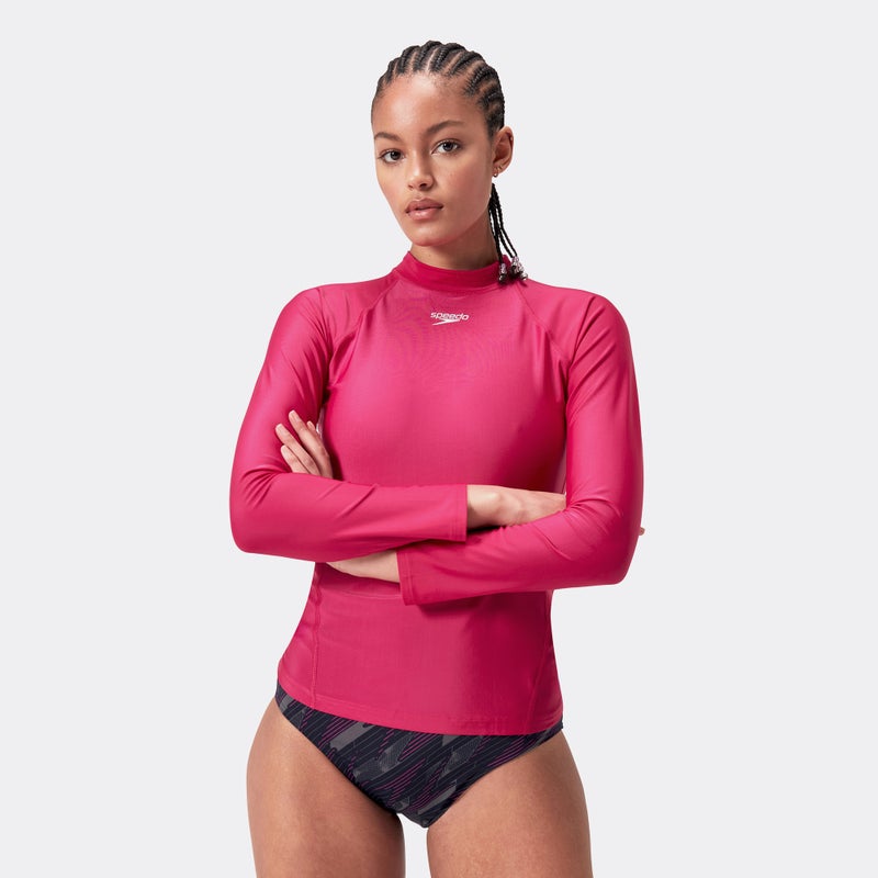 speedo Women's Long Sleeve Swimming Rashguard - Image 1