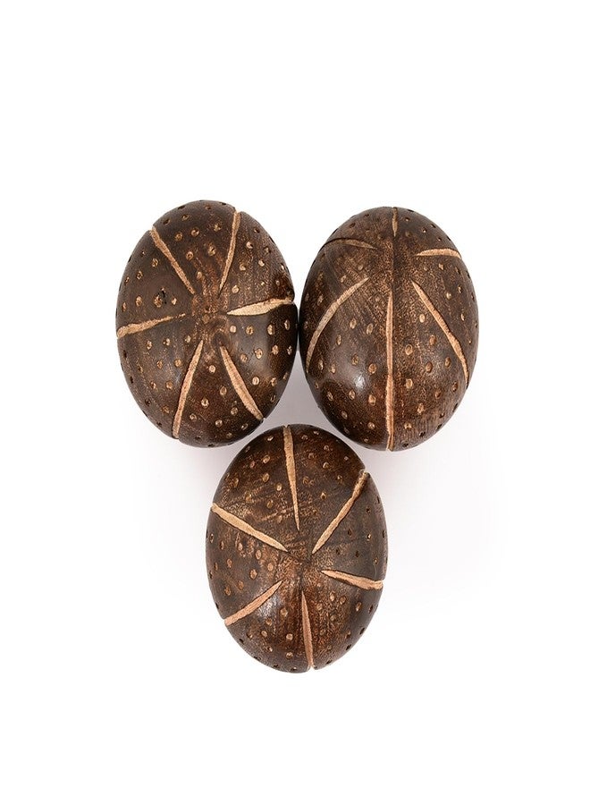 Kaizen Casa Decorative Balls Mango Wood Set of 3 for Home Decor Modern Decorative Balls for Living Room, Bedroom (3" x 3" x 3"), (Set of 3) - Image 3
