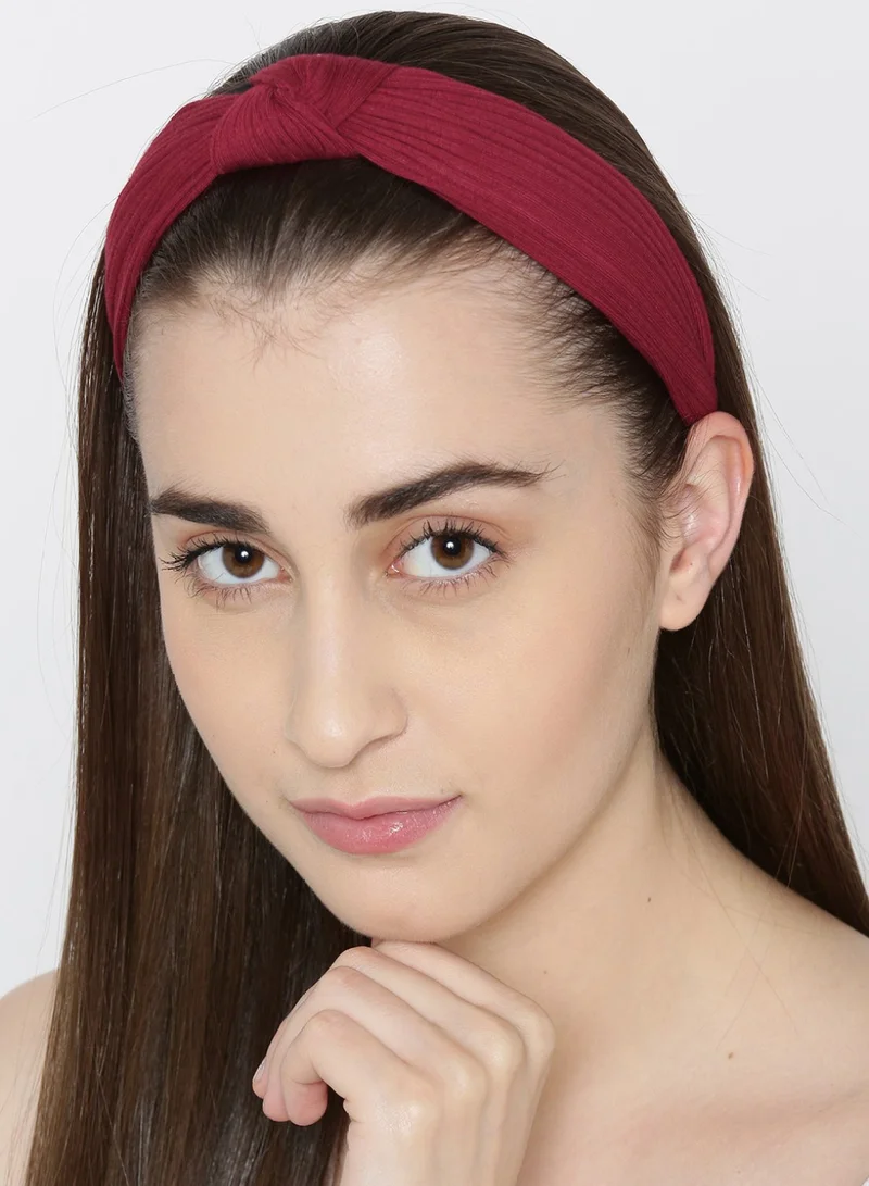 Priyaasi Women Maroon Knot Detail Hairband