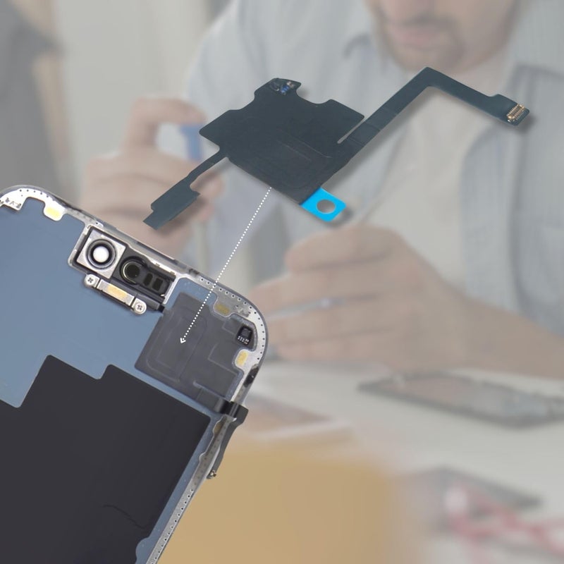 MEEFIX Proximity Sensor Earpiece Flex Cable Replacement for iPhone 15 Pro - Includes Ear Speaker Metal Bracket, Ambient Light Sensor Fix - Image 5
