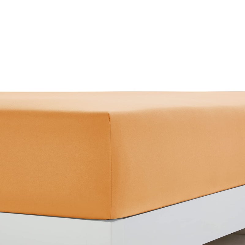 Clara Clark Bed Sheets, Premier 1800 Series 4 Piece Bed Sheet Set, Deep Pocket, Wrinkle, Fade, Stain Resistant, Luxury Soft Bedding Sheets & Pillowcases, Twin, Apricot Orange - Image 3