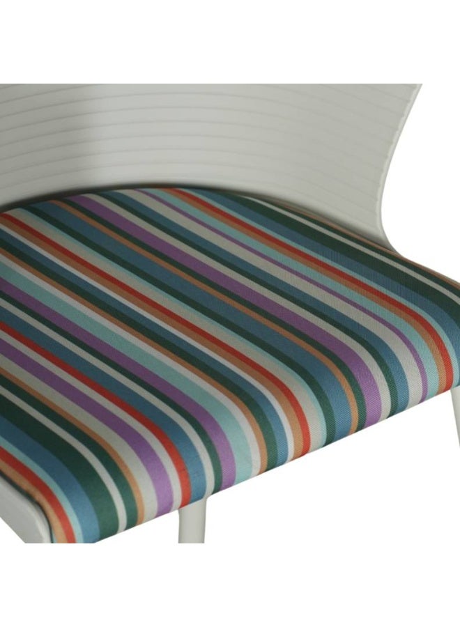 ROYALOAK Royaloak Brix Fibre Cafe Chair in White | Moulded Upholstery with Cushioned Seat & Tilt-Back Design | Comfortable Chair with Anti-Skid Legs for Daily Use in Homes, Cafés, Patios or Balconies - Image 4