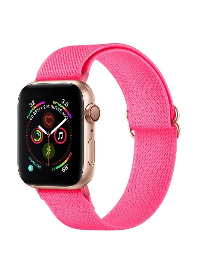 Generic - Replacement Strap Polyester Nylon Watch Band For Apple Watch Ultra 49mm&Watch Ultra 2 49mm / Series 9&8&7 45mm / SE 3&SE 2&6&SE&5&4 44mm / 3&2&1 42mm Peach Red - Image 1