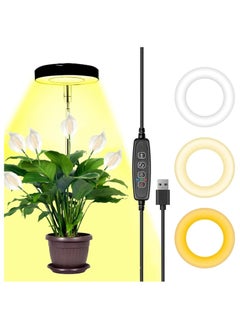 RATSAW Grow Lights for Indoor Plants Full Spectrum LED Plant Lights for Indoor Grwoing Height Adjustable Grow Light with Auto On/Off Timer 3/9/12H, 10 Dimmable Brightness Black  - Image 1
