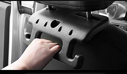 Rasikvar Car Backseat Headrest Hook Hanger Organizer with Grab Bar for Holding Handbag Coat Purse Bag Water Bottle Umbrellas Cap and More, Suitable for All car - Image 4
