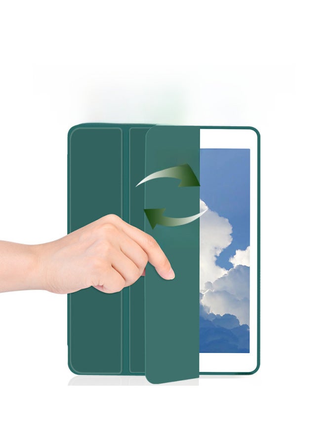 Suitable For Ipadpro Protective Case 10.5 With Pen Slot 2020 Flat 10.2 Inch Protective Case Transparent All-inclusive-Color:Matcha Green-Applicable Model:iPad 8(2019/2020 10.2 Inches) - Image 4