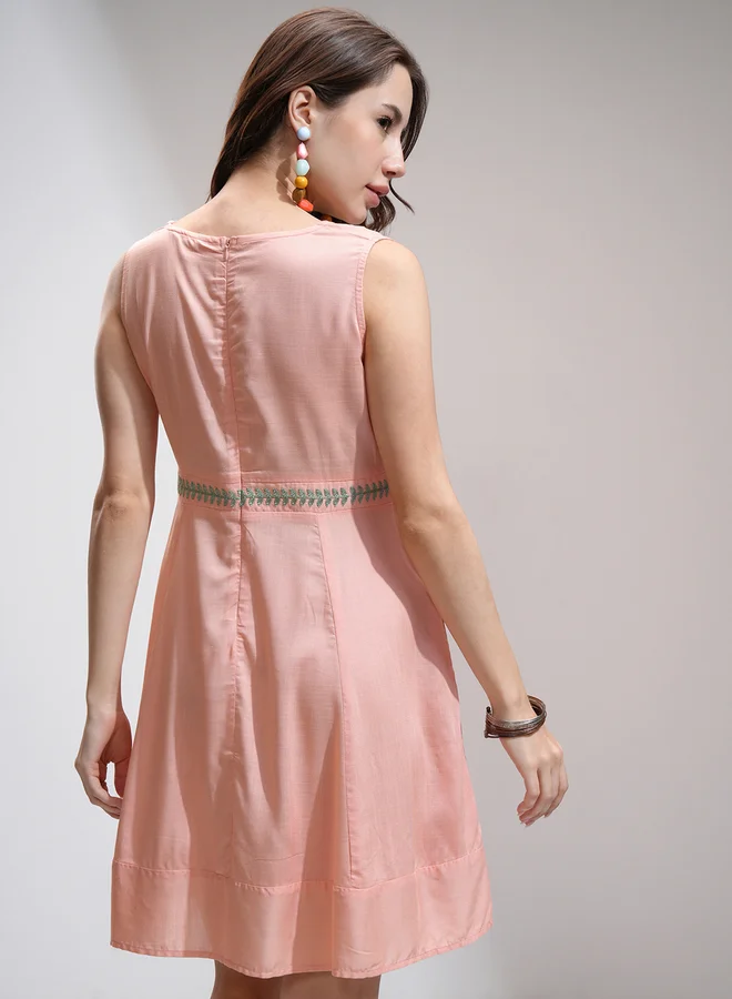 Vishudh Embroidered A-Line Dress
